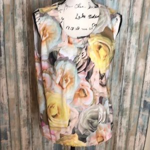 Croft & Barrow Floral Print Sleeveless Blouse